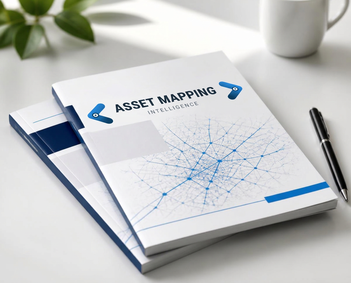 Printed Asset Mapping Intelligence research reports on a desk